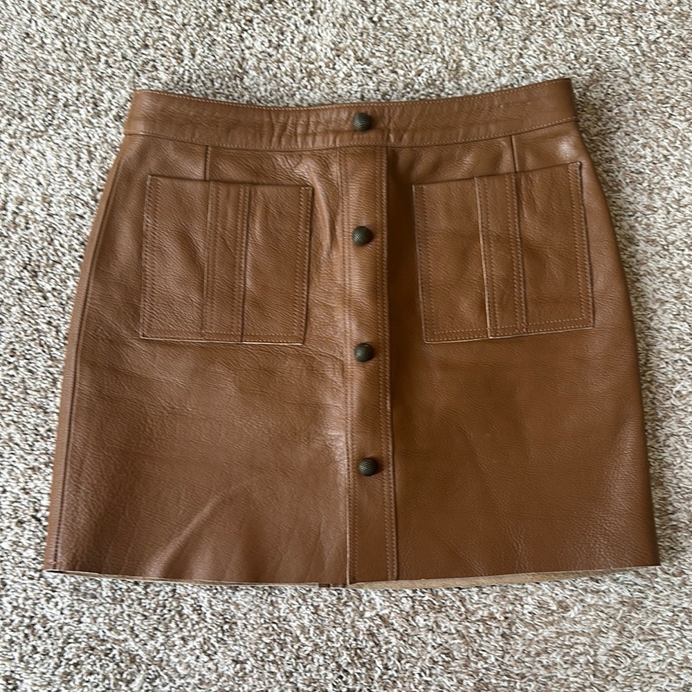 Aje Tan Brown Mini Pencil Skirt Casual